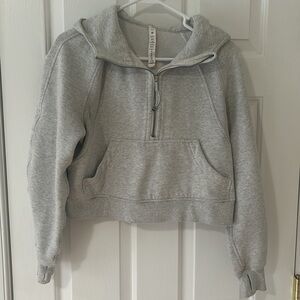 Lululemon Gray Scuba Oversized Funnel-Neck Half Zip